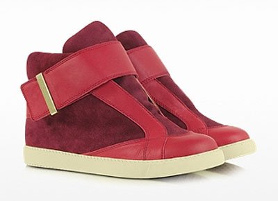 Samie Sneaker Roja de Ante y Piel de See By Chloé